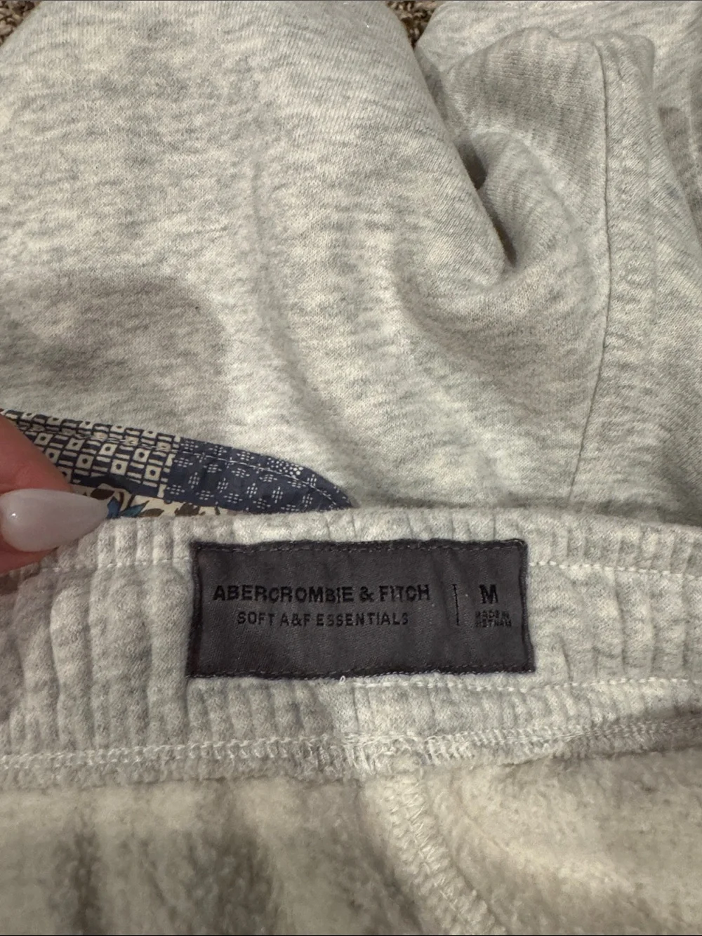 Abercrombie & Finch Gray with Patch Work Sweat Shorts